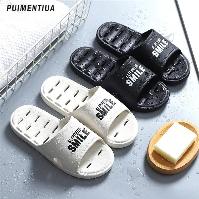 Summer Men Slippers Bathroom Shower Slipper Leaking Antiskid Indoor Home EVA Slipper Smile Letters Slide Quick-drying Flip Flops
Summer Men Slippers Bathroom Shower Slipper Leaking Antiskid Indoor Home EVA Slipper Smile Letters Slide Quick-drying Flip Flops