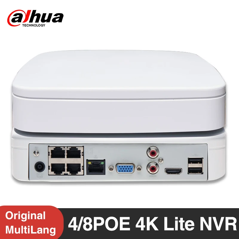 Dahua оригинальный 4K 4 канала 4 POE Mini NVR CCTV Lite сетевой видеорегистратор IP камера DVR система безопасности Onvif NVR2104-P-4KS2
Dahua оригинальный 4K 4 канала 4 POE Mini NVR CCTV Lite сетевой видеорегистратор IP камера DVR система безопасности Onvif NVR2104-P-4KS2