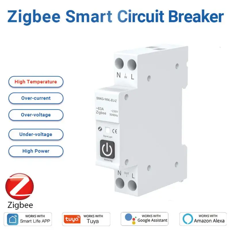 TUYA ZigBee Smart Circuit Breaker With Metering Remote Control Switch Smart Life APP Work With Alexa Home Yandex Alice
TUYA ZigBee Smart Circuit Breaker With Metering Remote Control Switch Smart Life APP Work With Alexa Home Yandex Alice