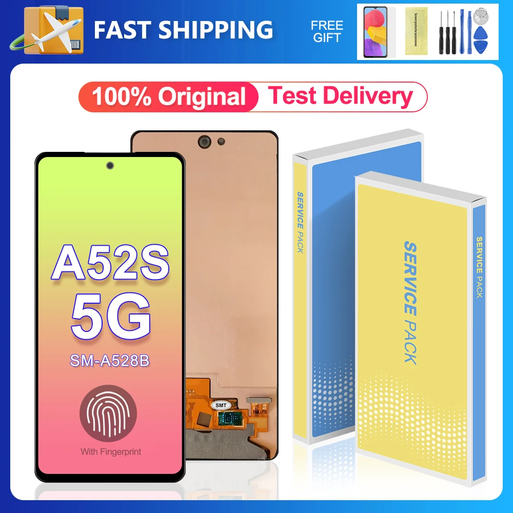 Оригинальный ЖК-дисплей A52s 6,5 ''для Samsung Galaxy A52s 5G A528B, сенсорный экран, дигитайзер, запасные части в сборе, со сканером отпечатков пальцев
Оригинальный ЖК-дисплей A52s 6,5 ''для Samsung Galaxy A52s 5G A528B, сенсорный экран, дигитайзер, запасные части в сборе, со сканером отпечатков пальцев