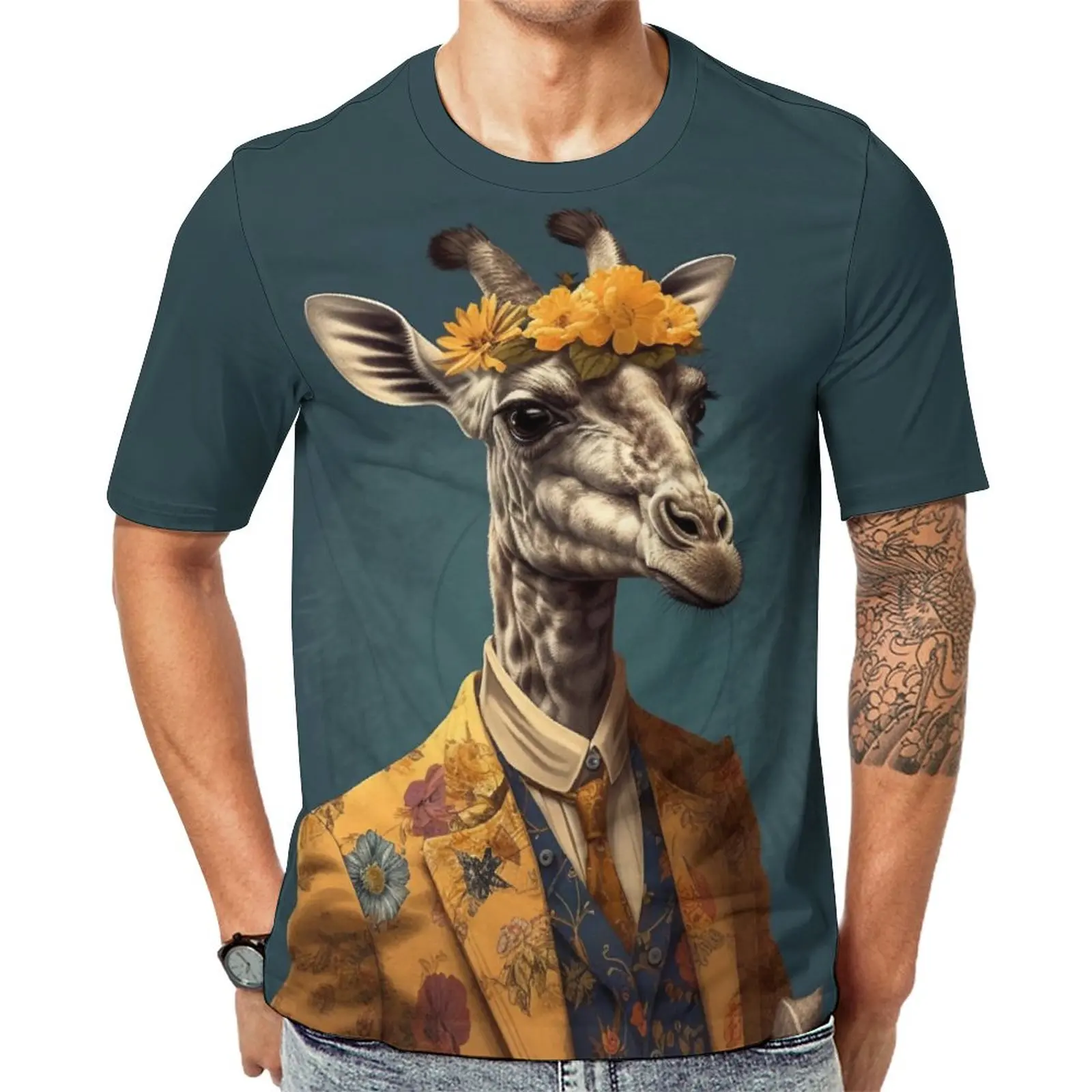 Giraffe T-Shirt Dapper Clothing Fashion T Shirts Couple Kawaii Tshirt Summer Short Sleeve Custom Tops Plus Size
Giraffe T-Shirt Dapper Clothing Fashion T Shirts Couple Kawaii Tshirt Summer Short Sleeve Custom Tops Plus Size