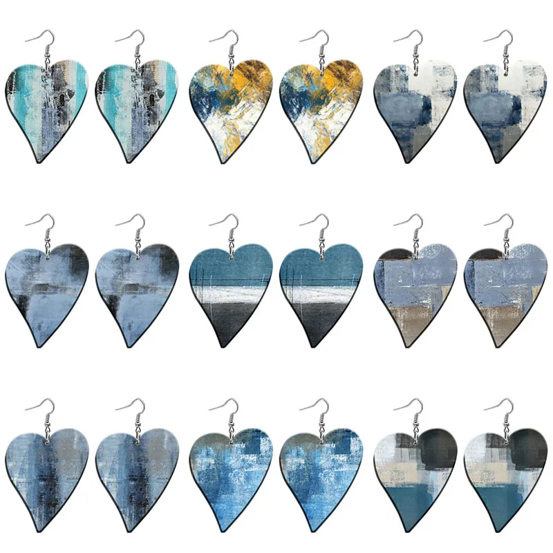 Blue Creative Patterns Acrylic Heart Drop Earrings For Women Stainless Steel Piercing Ear Hooks Jewelry Girls' Gift Z1960
Blue Creative Patterns Acrylic Heart Drop Earrings For Women Stainless Steel Piercing Ear Hooks Jewelry Girls' Gift Z1960