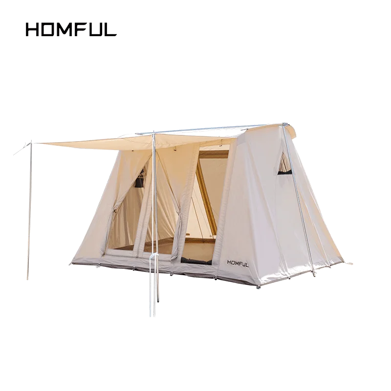 HOMFUL glamping waterproof cotton canvas tent spring camping tent outdoor four season
HOMFUL glamping waterproof cotton canvas tent spring camping tent outdoor four season