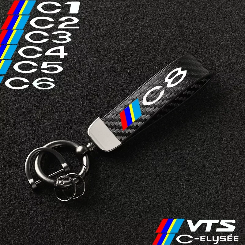 High-end Carbon Fiber Leather Car KeyChain 360 Degree Rotating Horseshoe key Rings For Citroen C1 C2 C3 C4 C5 C6 C8 VTS Car
High-end Carbon Fiber Leather Car KeyChain 360 Degree Rotating Horseshoe key Rings For Citroen C1 C2 C3 C4 C5 C6 C8 VTS Car