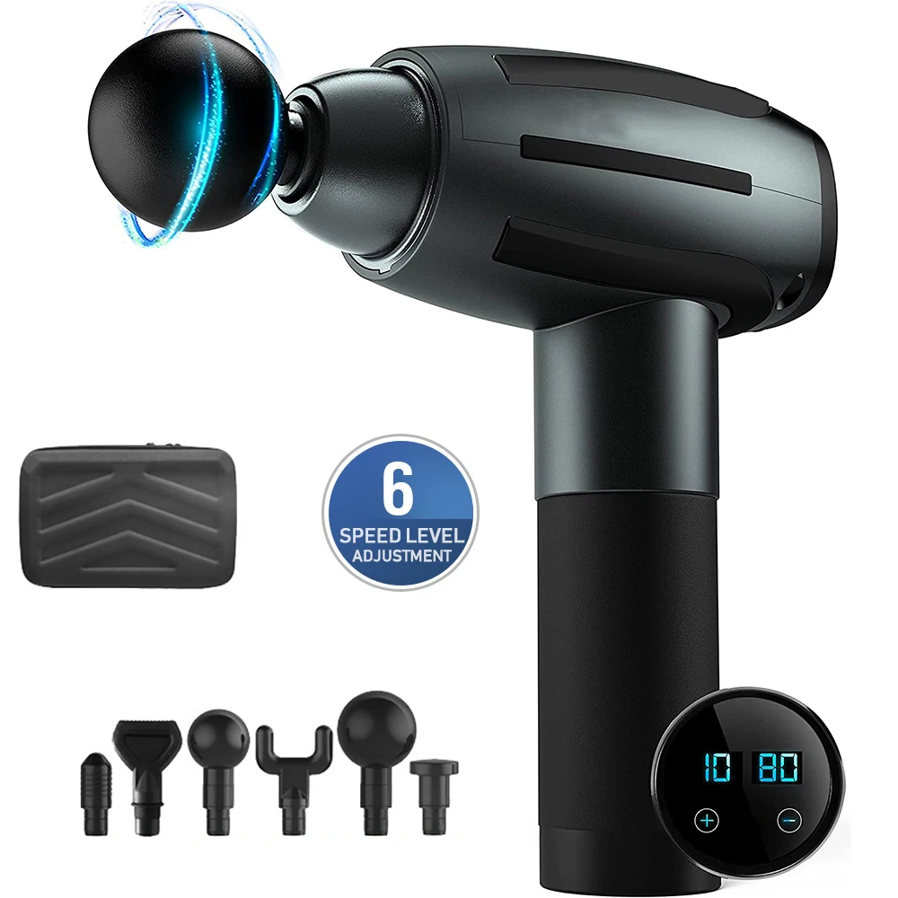 Electric Massage Gun High Frequency Fascia Gun Deep Tissue Massager Muscle Release Neck Membrane Relaxer With 6 Speeds
Electric Massage Gun High Frequency Fascia Gun Deep Tissue Massager Muscle Release Neck Membrane Relaxer With 6 Speeds