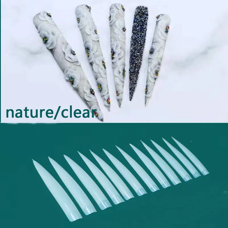 120Pcs Clear Natural False Nails Capsule Gel X Extral Long Stiletto Nail Salon Supply Press On Fake Nails Art Display Tips
120Pcs Clear Natural False Nails Capsule Gel X Extral Long Stiletto Nail Salon Supply Press On Fake Nails Art Display Tips