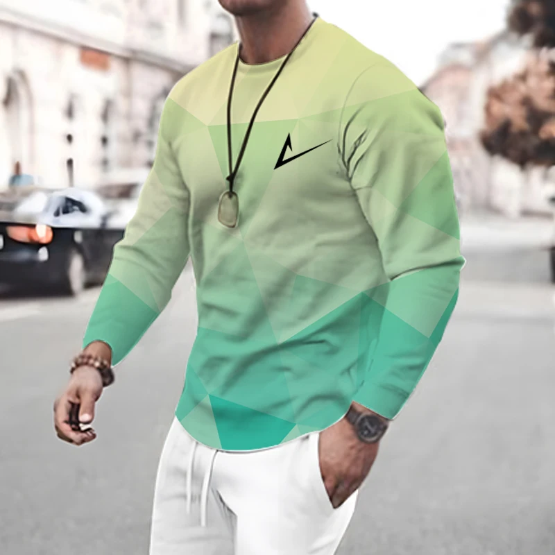 Autumn Men's New 3D Printing Custom Gradient Solid Color Casual Fashion Oversized Round Neck Long Sleeve T-Shirt Sports Street T
Autumn Men's New 3D Printing Custom Gradient Solid Color Casual Fashion Oversized Round Neck Long Sleeve T-Shirt Sports Street T