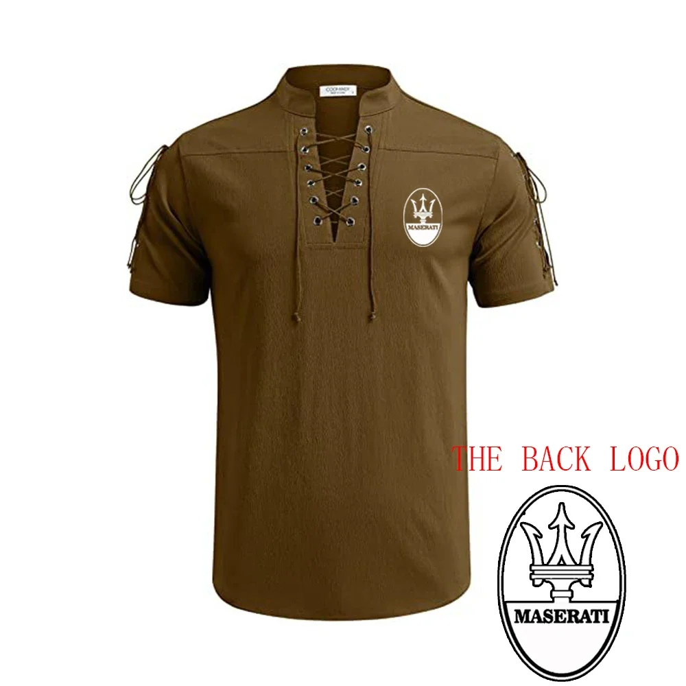 Racing Car For Maserati High Quality 2023 New Men'S Linen Long Sleeves V Neck Bandage T Shirts Solid Color Print Casual Tops
Racing Car For Maserati High Quality 2023 New Men'S Linen Long Sleeves V Neck Bandage T Shirts Solid Color Print Casual Tops