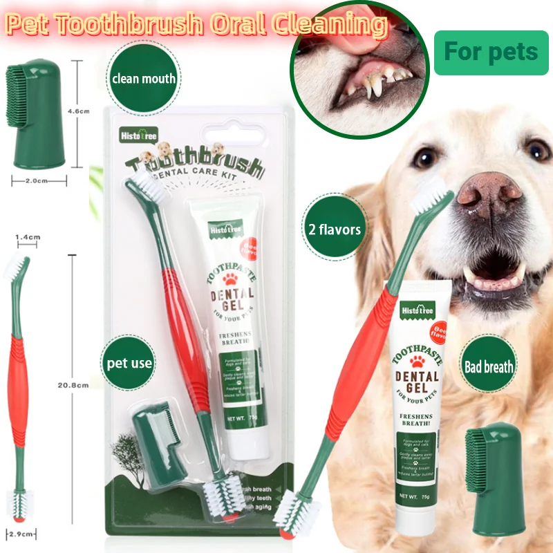 Pet Toothpaste Toothbrush Set 360 Degree Dog Toothbrush Cat Toothbrush Finger Cot Dog Toothpaste Shades Cleaning Pet Supplies
Pet Toothpaste Toothbrush Set 360 Degree Dog Toothbrush Cat Toothbrush Finger Cot Dog Toothpaste Shades Cleaning Pet Supplies
