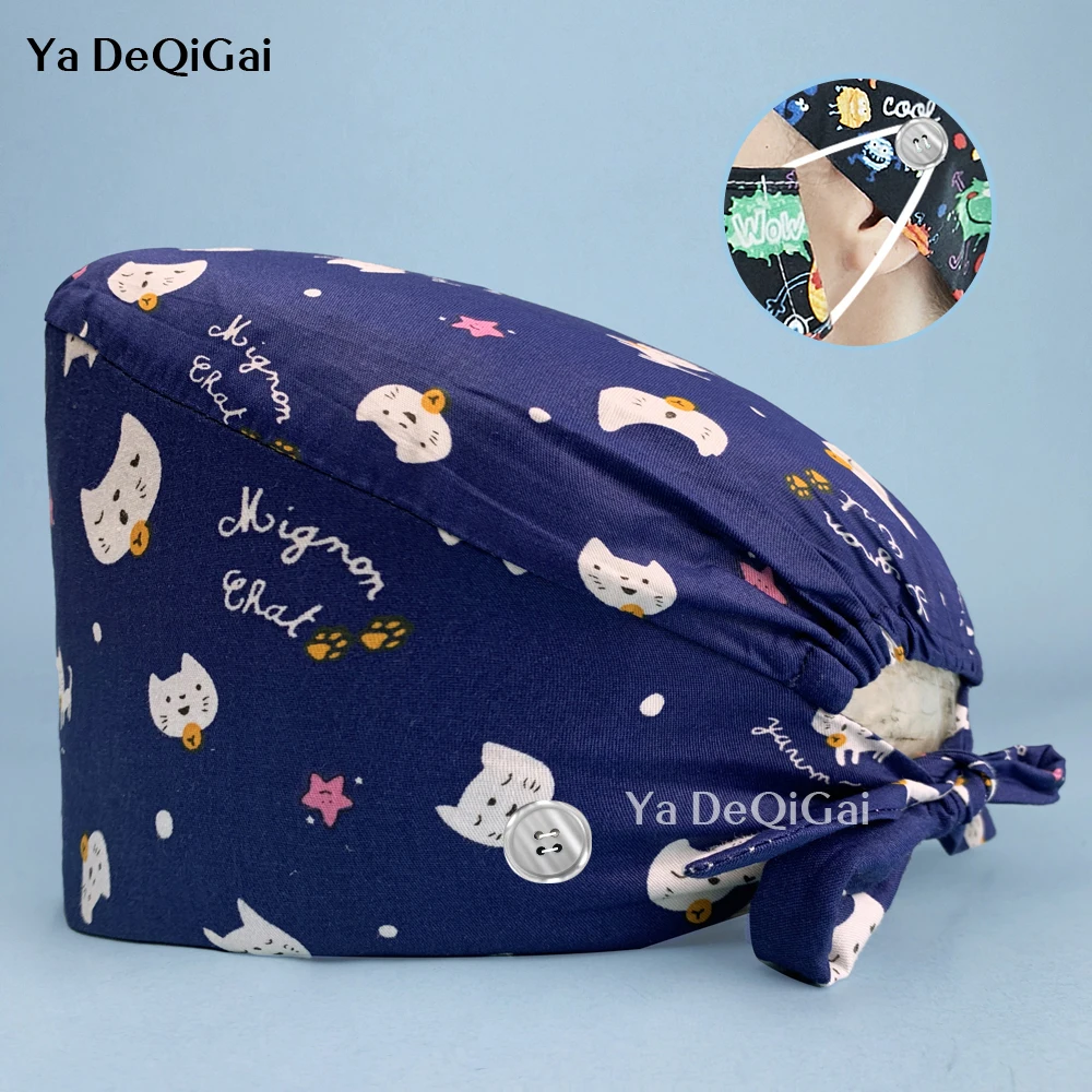 100% cotton Unisex Print Doctor Hat Adjustable Scrub Hats Beauty Salon Lab Dust-proof Hats Pet Hospital Nurse Working Scrub Caps
100% cotton Unisex Print Doctor Hat Adjustable Scrub Hats Beauty Salon Lab Dust-proof Hats Pet Hospital Nurse Working Scrub Caps