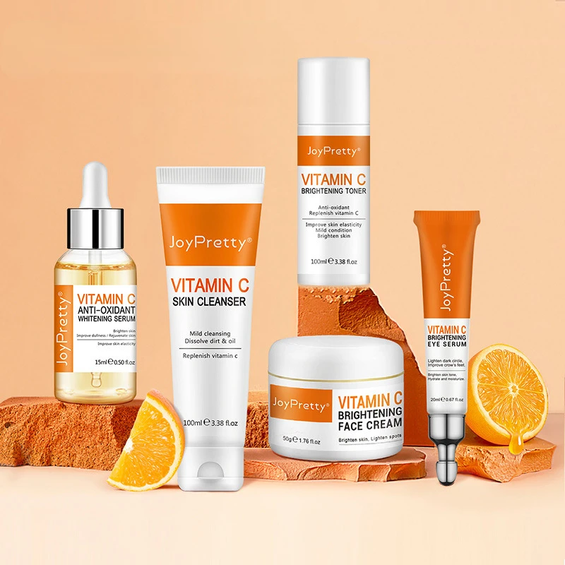 Vc Set Vitamin C Cream/Eye Cream/Lotion/Essence/Facial Cleanser Brightening Box Hydrating Moisturizing Facial Skin Care Set
Vc Set Vitamin C Cream/Eye Cream/Lotion/Essence/Facial Cleanser Brightening Box Hydrating Moisturizing Facial Skin Care Set