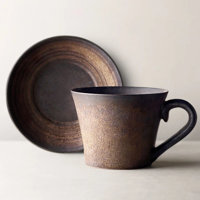 Japanese Handmade Gilding Ceramic Coffee Mug and Saucer Set Creative Retro Cups Drinkware Espresso Mugs Gifts for Freinds
Japanese Handmade Gilding Ceramic Coffee Mug and Saucer Set Creative Retro Cups Drinkware Espresso Mugs Gifts for Freinds