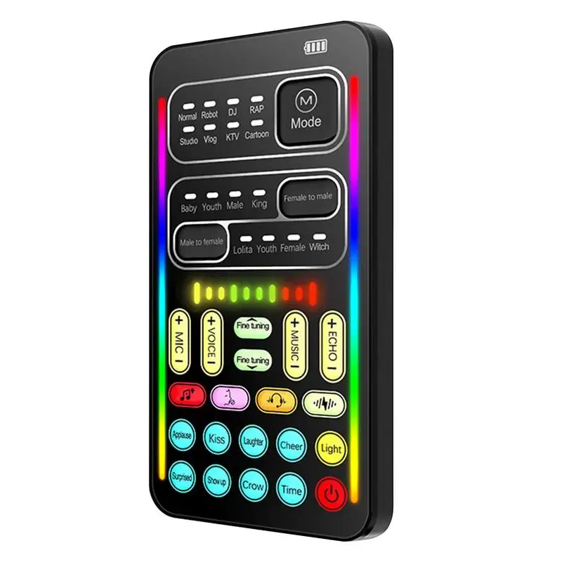 Voice Changer Multifunctional Handheld Voice Disguiser Portable Voice Disguiser Mini Sound Card With 8 Sound Effects Sound
Voice Changer Multifunctional Handheld Voice Disguiser Portable Voice Disguiser Mini Sound Card With 8 Sound Effects Sound