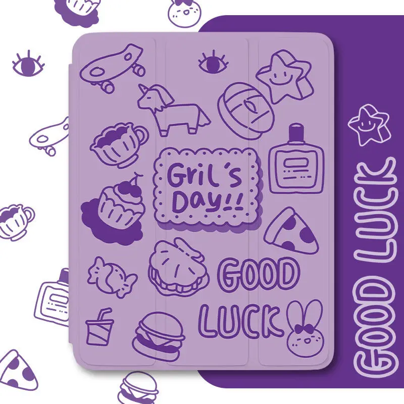For 2021 iPad 10.2 Inch Case For Pro 11 12.9 2020 2021 Mini 4 5 6 Air 3 4 5 Cartoon Sketch Three-fold Cover With Pen Slot
For 2021 iPad 10.2 Inch Case For Pro 11 12.9 2020 2021 Mini 4 5 6 Air 3 4 5 Cartoon Sketch Three-fold Cover With Pen Slot