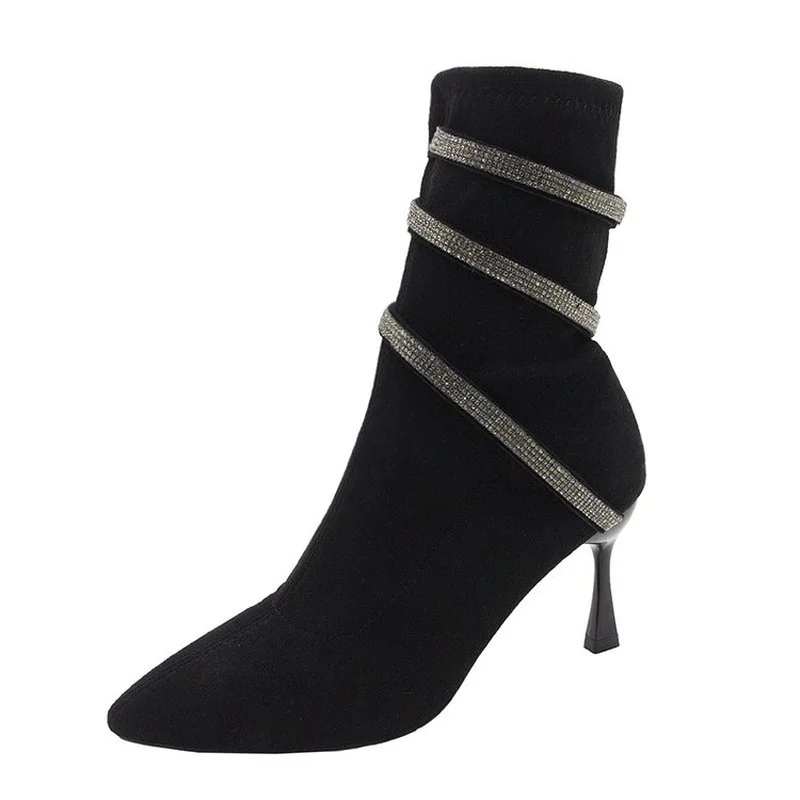 Women's Boots Shoes for 2022 Chelsea High Heels Sock Ankle Luxury High Heel Pole Dance Elegant Woman Rhinestone Tights Footwear
Women's Boots Shoes for 2022 Chelsea High Heels Sock Ankle Luxury High Heel Pole Dance Elegant Woman Rhinestone Tights Footwear