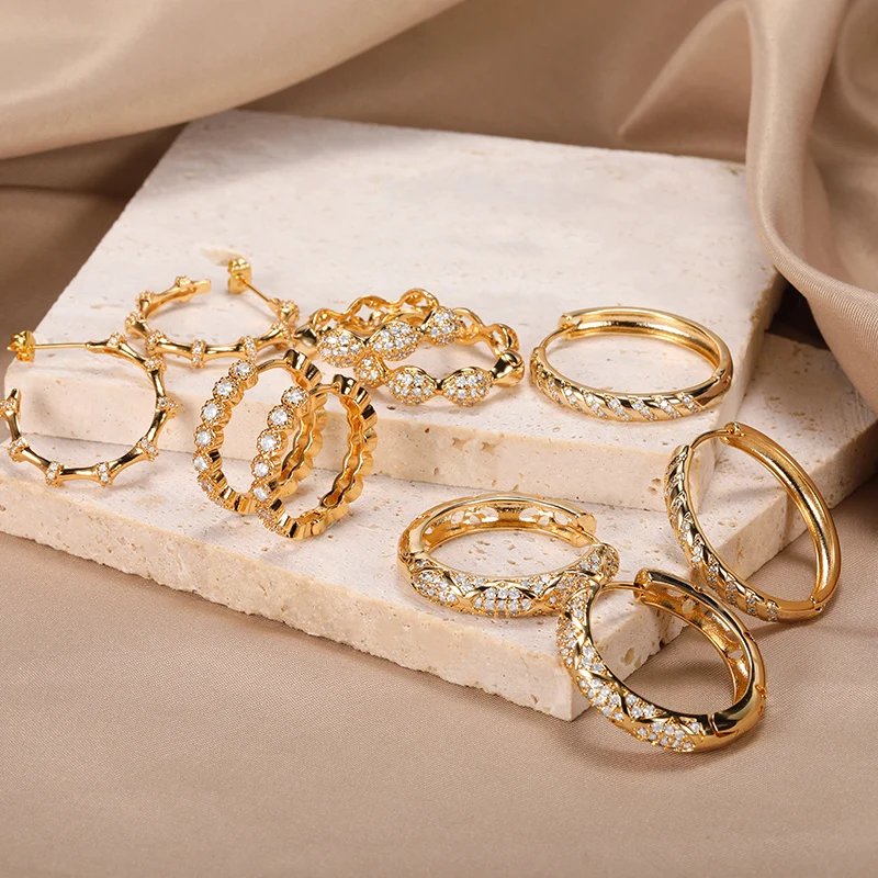 Geometric Gold Hoop Earrings For Women Bohemian Zircon Big Round Bamboo Metal Earrings Punk Fashion Earrings Jewelry 2022 Gifts
Geometric Gold Hoop Earrings For Women Bohemian Zircon Big Round Bamboo Metal Earrings Punk Fashion Earrings Jewelry 2022 Gifts