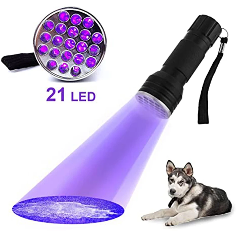 21LED UV Flashlight Glue Curing Flashlight Ultraviolet Ink Dryer Money Fluorescer Detector UV Oil Curing Purple Light Torch
21LED UV Flashlight Glue Curing Flashlight Ultraviolet Ink Dryer Money Fluorescer Detector UV Oil Curing Purple Light Torch