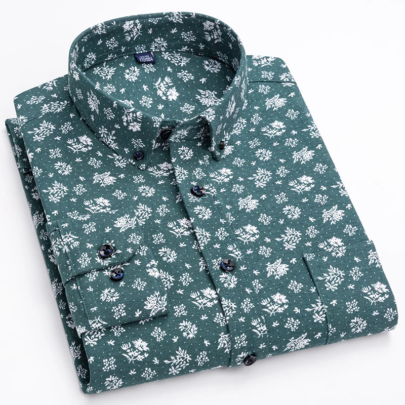 Cotton Shirts Mens Long Sleeve Floral Print Casual Button Down Collar Shirt Male 100% Cotton Dress Shirt Patch Chest Pocket
Cotton Shirts Mens Long Sleeve Floral Print Casual Button Down Collar Shirt Male 100% Cotton Dress Shirt Patch Chest Pocket
