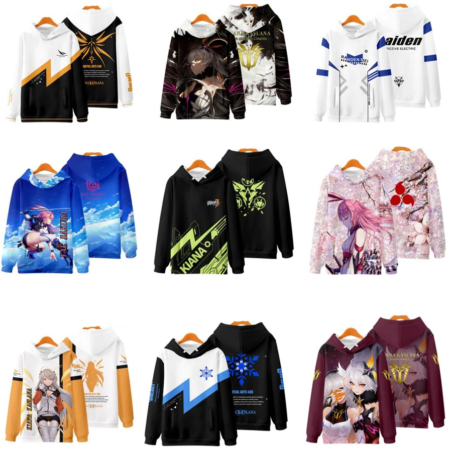 2022 New Anime Honkai Impact 3 Cosplay Costume Kiana Kaslana Raiden Mei Theresa Apocalypse Yae Sakura Fu Hua Unisex 3D Hoodies
2022 New Anime Honkai Impact 3 Cosplay Costume Kiana Kaslana Raiden Mei Theresa Apocalypse Yae Sakura Fu Hua Unisex 3D Hoodies
