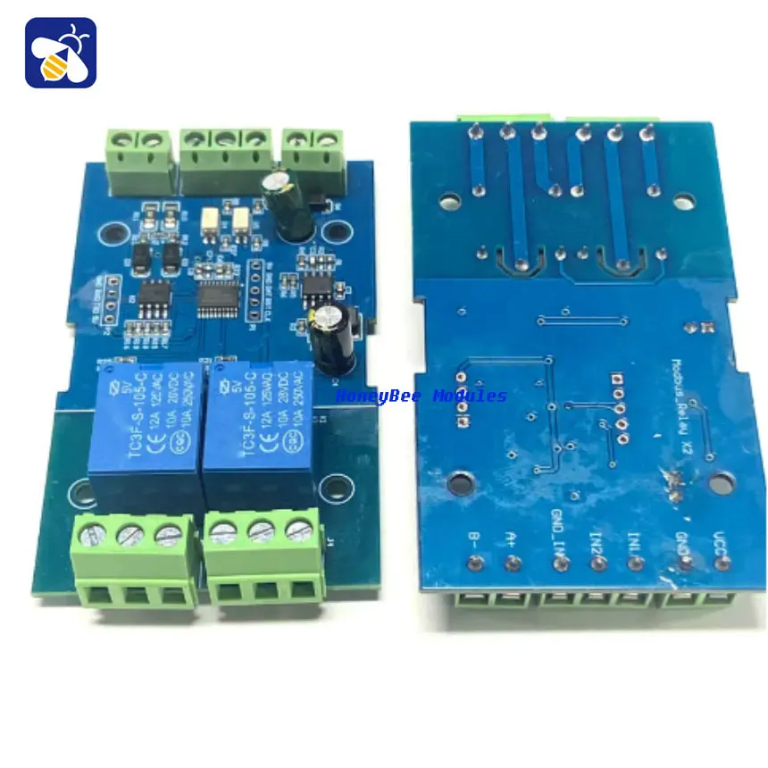 2 Modbus Rtu relay modules two switching inputs and outputs RS485TTL interface communication 12V
2 Modbus Rtu relay modules two switching inputs and outputs RS485TTL interface communication 12V