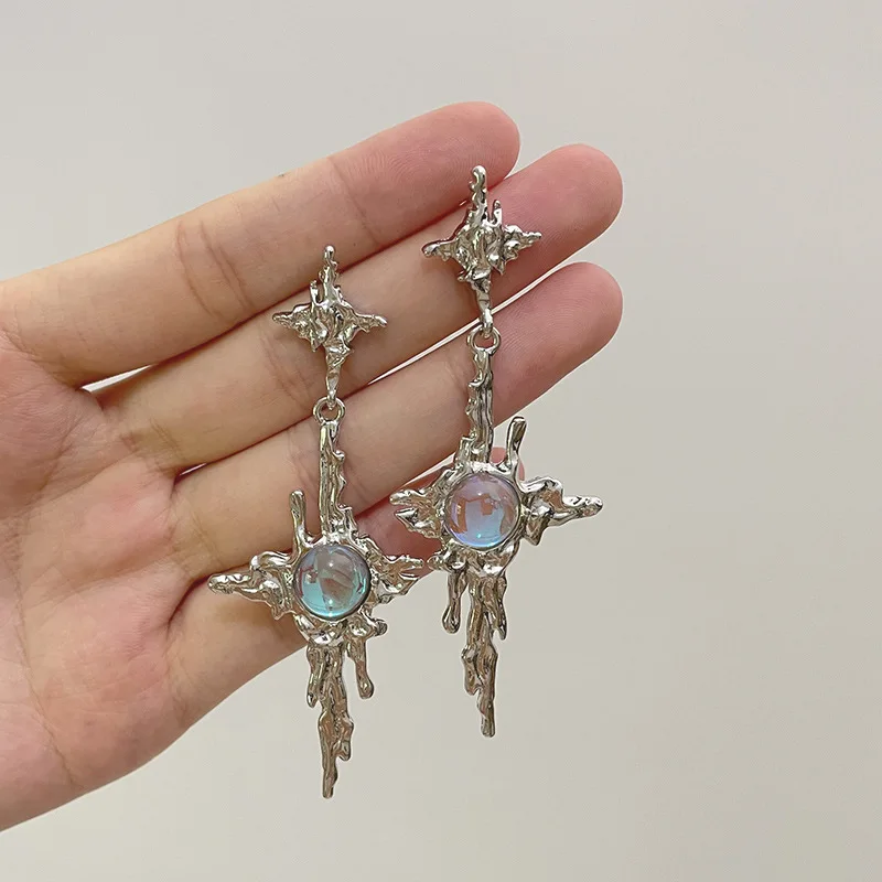 Irregular Metal Moonstone Dangle Drop Earrings for Women Girl Korean Trend Punk Goth Geometric Jewelry Party Christmas
Irregular Metal Moonstone Dangle Drop Earrings for Women Girl Korean Trend Punk Goth Geometric Jewelry Party Christmas