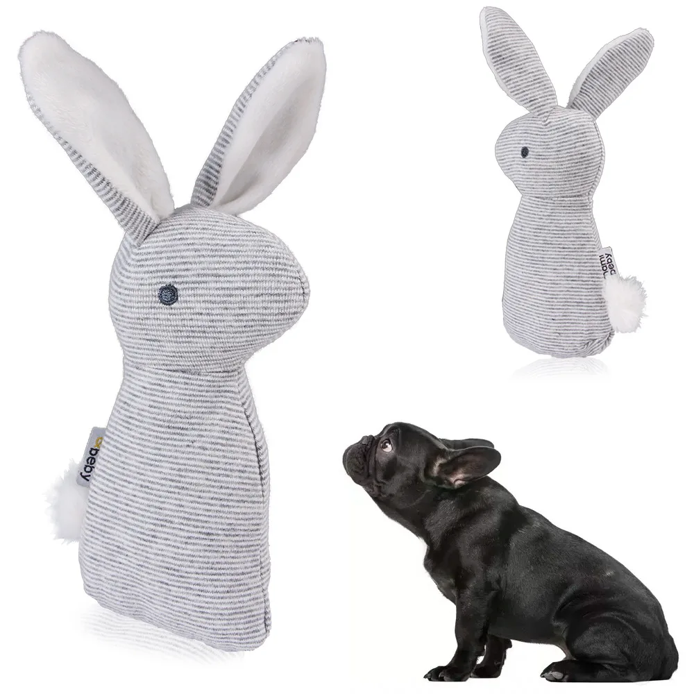 New Cute Stuffed Toys Squeak Rabbit Shape Sounding Plush Toy With Built-In Bell Dog Chew Squeaky Whistling Involved Dog Toys
New Cute Stuffed Toys Squeak Rabbit Shape Sounding Plush Toy With Built-In Bell Dog Chew Squeaky Whistling Involved Dog Toys