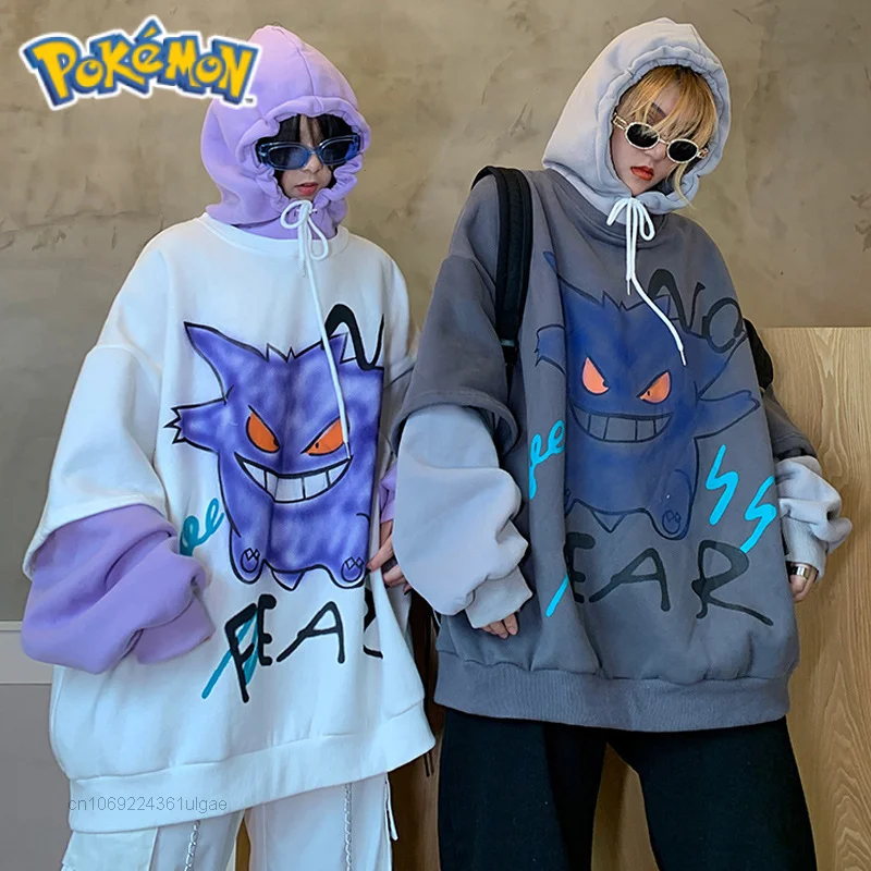 Pokemon Gengar Hoodie Women Men Harajuku Anime Fake Two Piece Pullovers Y2k Couples Oversize Tops Hooded Man Trend Sweatshirts
Pokemon Gengar Hoodie Women Men Harajuku Anime Fake Two Piece Pullovers Y2k Couples Oversize Tops Hooded Man Trend Sweatshirts