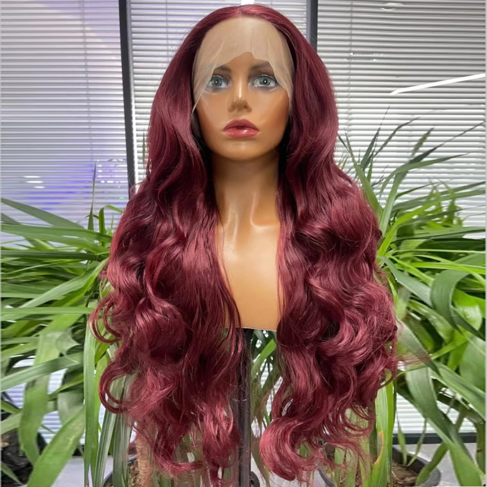 Synthetic Lace Front Hair Long Wavy Wine-Red Fashion Wigs For Women Natural Hairline HighTemperature Fiber Daily/Cosplay
Synthetic Lace Front Hair Long Wavy Wine-Red Fashion Wigs For Women Natural Hairline HighTemperature Fiber Daily/Cosplay