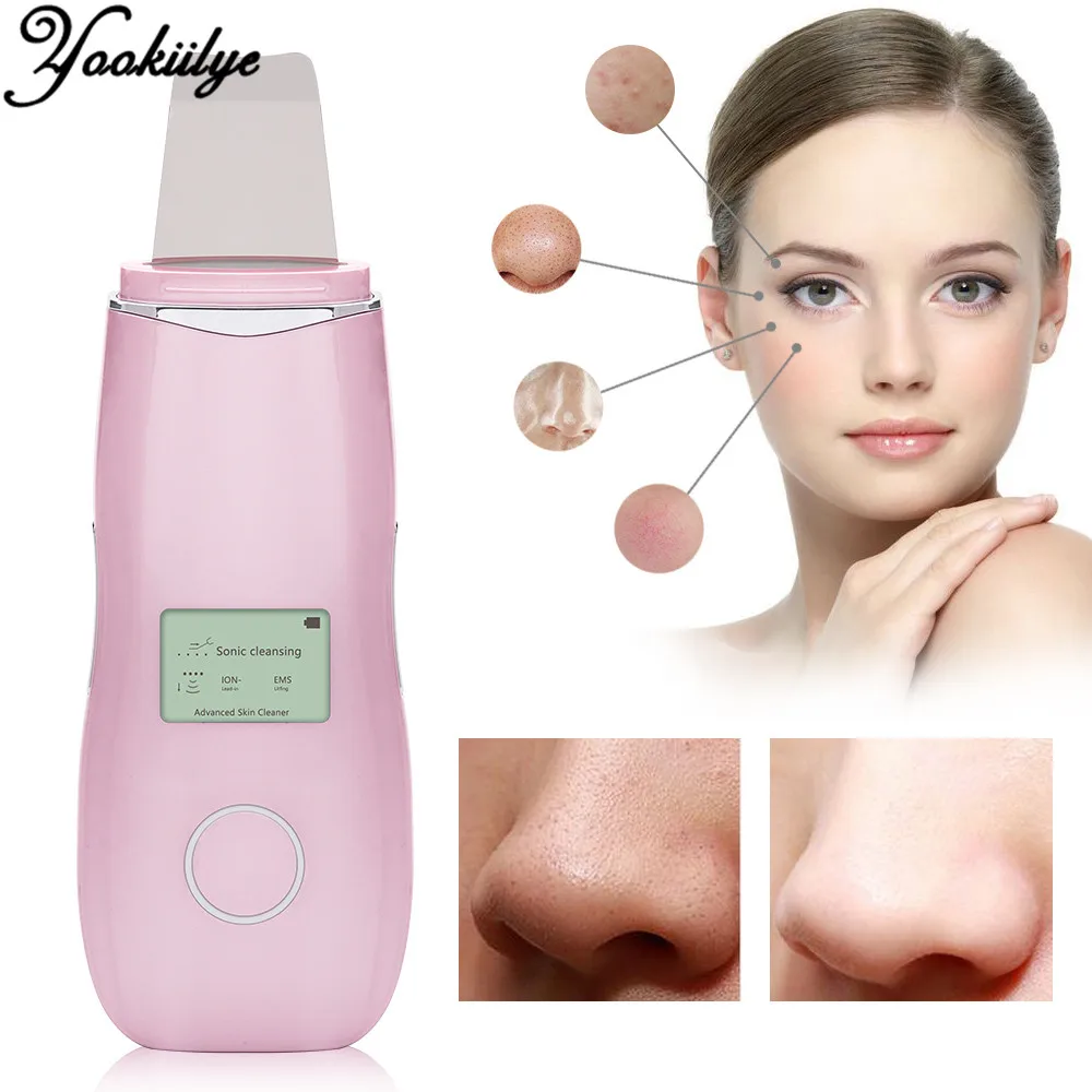 EMS Ultrasonic Skin Scrubber Facial Deep Cleaner Blackhead Remover Peeling Shovel Face Massage Beauty Device with LCD Display
EMS Ultrasonic Skin Scrubber Facial Deep Cleaner Blackhead Remover Peeling Shovel Face Massage Beauty Device with LCD Display