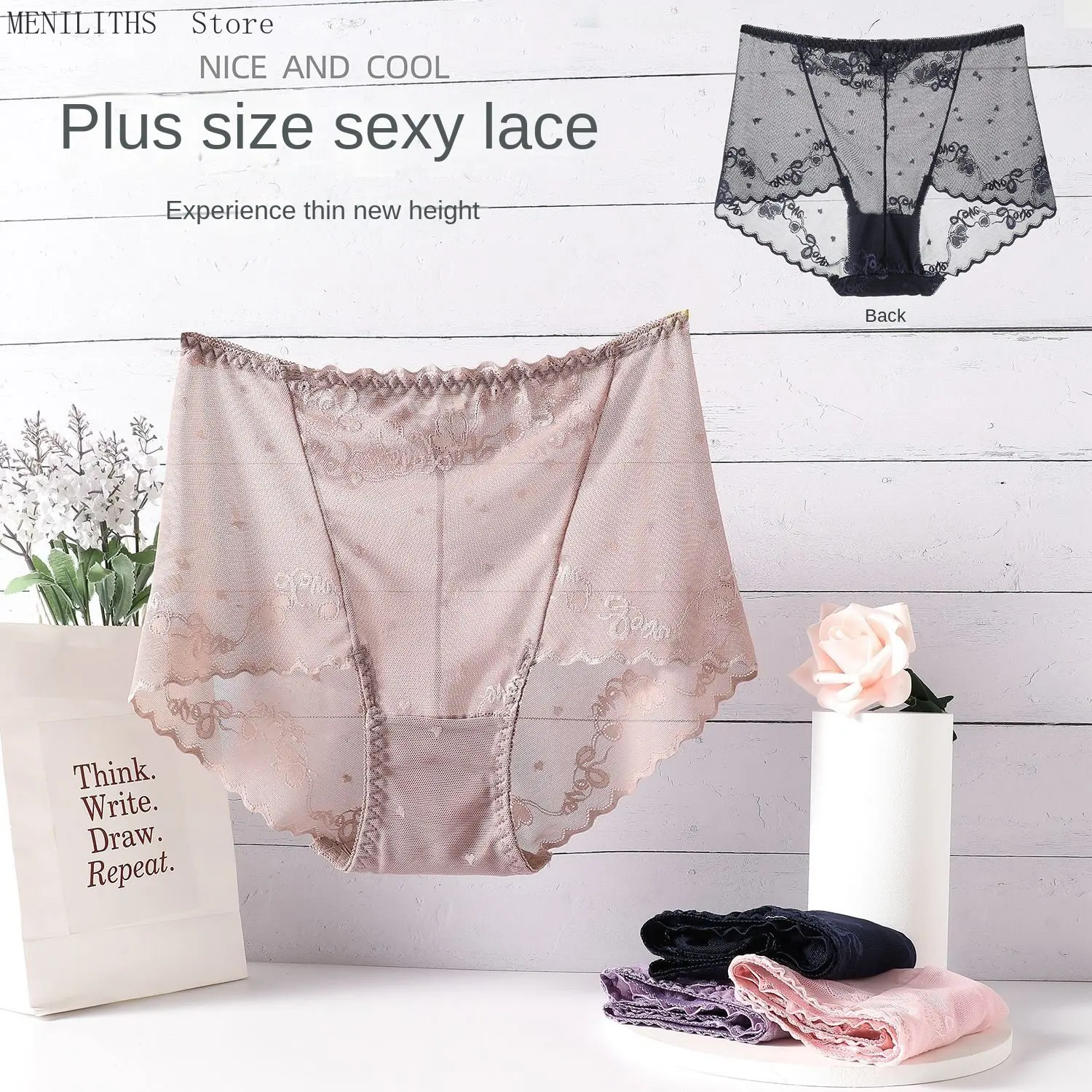 Sexy Lace Panties Women's Underwear Plus Size High Waist Traceless Briefs Fashion Hollow Out Comfort Underpants Female Lingerie
Sexy Lace Panties Women's Underwear Plus Size High Waist Traceless Briefs Fashion Hollow Out Comfort Underpants Female Lingerie
