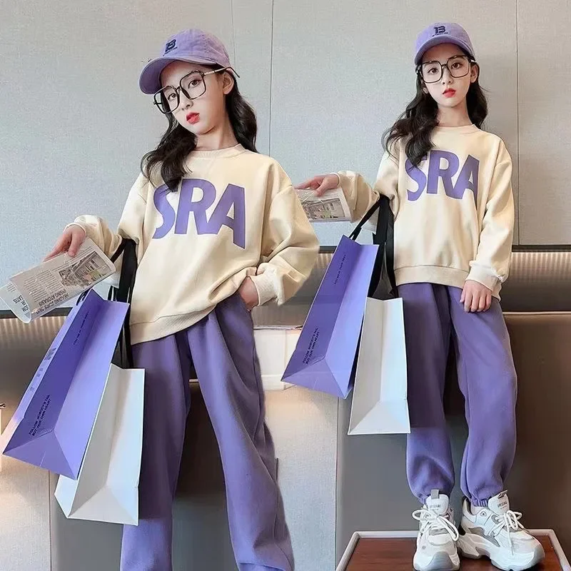 2023 Autumn Teenage Girl Clothes Set Children's Girls Letter Pullover Top and Sport Pant 2 Pieces Suit Kids Loose Tracksuit
2023 Autumn Teenage Girl Clothes Set Children's Girls Letter Pullover Top and Sport Pant 2 Pieces Suit Kids Loose Tracksuit