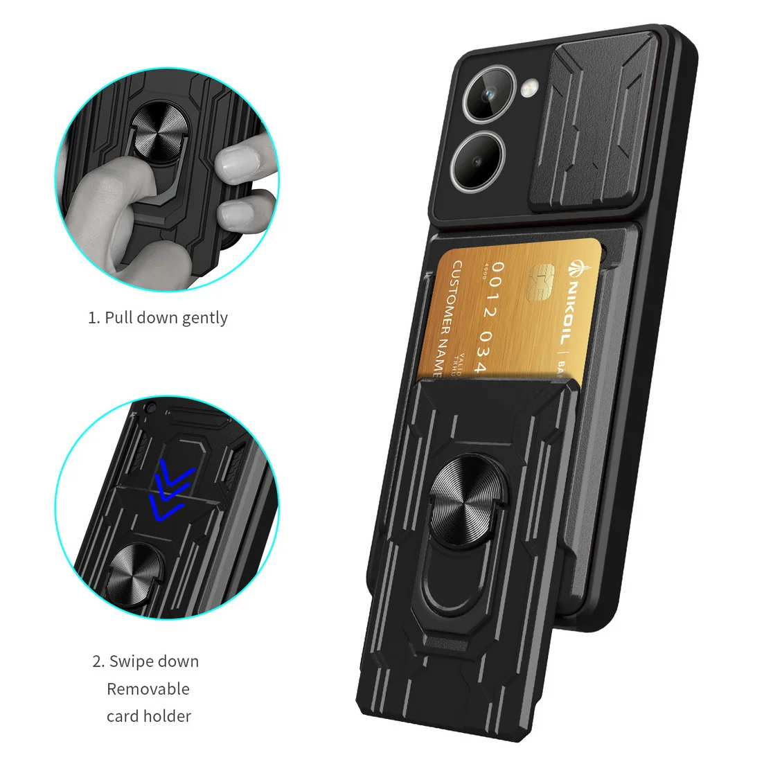Защитный чехол для камеры со слотом для карт для Realme 10 Pro + 9 9i 8 Pro 8i C35 C31 C30 Reno 8T 8 Pro + 7 7Z
Защитный чехол для камеры со слотом для карт для Realme 10 Pro + 9 9i 8 Pro 8i C35 C31 C30 Reno 8T 8 Pro + 7 7Z