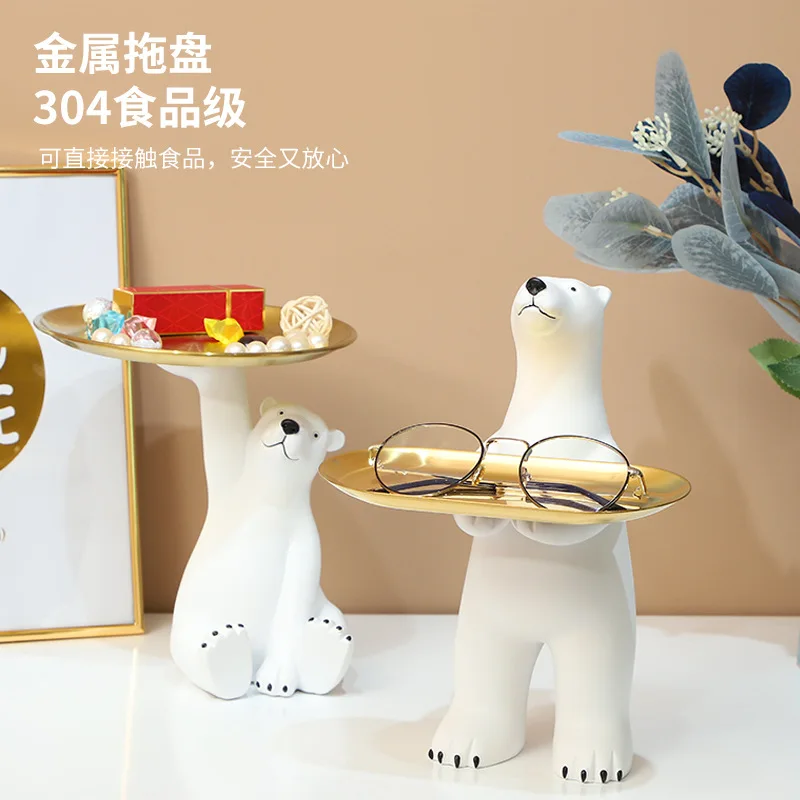 Polar bear tray, light luxury household accessories, ornaments, fruit basket, living room tissue box
Polar bear tray, light luxury household accessories, ornaments, fruit basket, living room tissue box