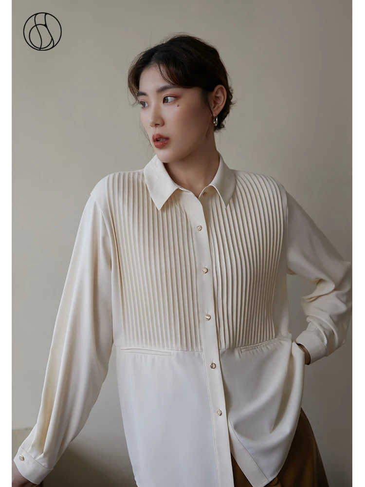 DUSHU Woman Pure Color Pleated Long-sleeved Shirt Fall New Slim Commuter Workplace Shirts Pleated Temperament Commuter Tops
DUSHU Woman Pure Color Pleated Long-sleeved Shirt Fall New Slim Commuter Workplace Shirts Pleated Temperament Commuter Tops