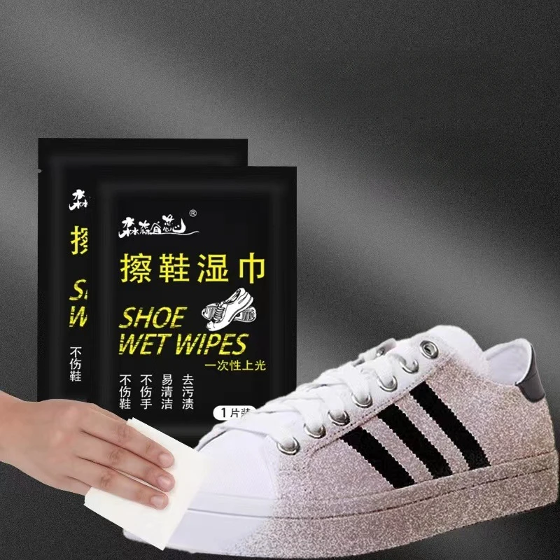10 шт. одноразовые салфетки для чистки обуви портативные ухода за белой обувью