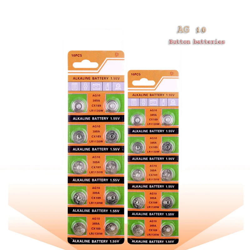 200Pcs AG10 10mAh 1.55V AG 10 LR1130 Alkaline Cell Coin Battery SR54 189 L1131 SR1130 G10A Button Batteries For Watches Toys
200Pcs AG10 10mAh 1.55V AG 10 LR1130 Alkaline Cell Coin Battery SR54 189 L1131 SR1130 G10A Button Batteries For Watches Toys