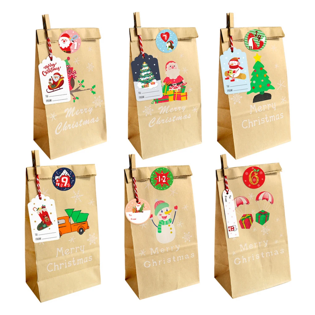Christmas Packing Bags Hanging Tags with Ropes Candy Bag Kraft Paper Package Bag DIY Decoration Winter Festival Wrapping Set
Christmas Packing Bags Hanging Tags with Ropes Candy Bag Kraft Paper Package Bag DIY Decoration Winter Festival Wrapping Set