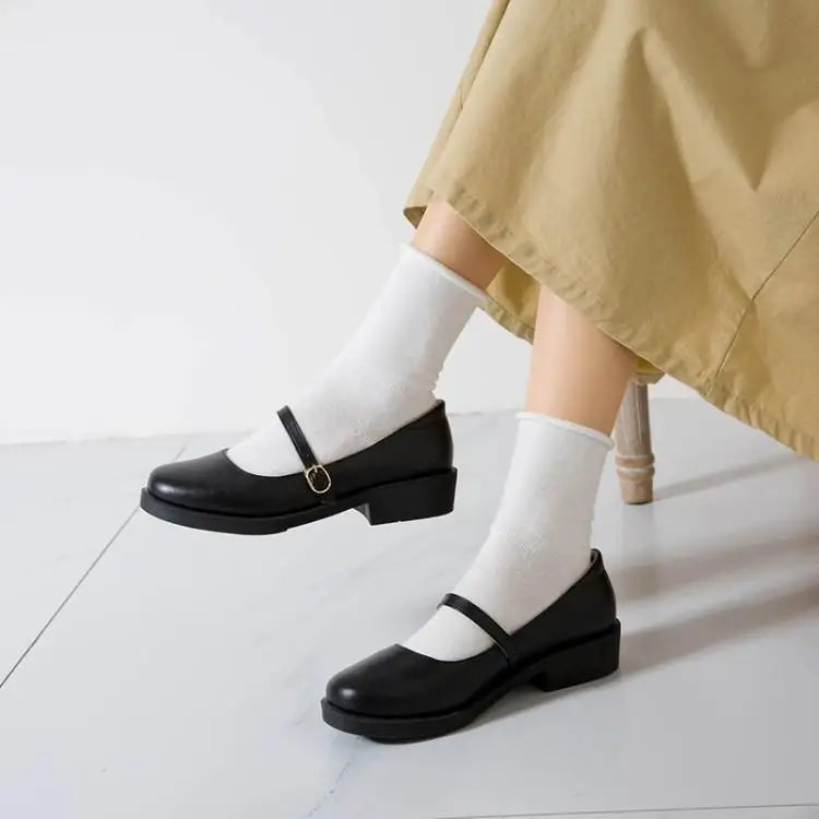 Low Heels Shallow Mouth British Style Casual Woman Shoe Female Footwear Round Toe Preppy Summer Dress Leisure PU Basic Buckle St
Low Heels Shallow Mouth British Style Casual Woman Shoe Female Footwear Round Toe Preppy Summer Dress Leisure PU Basic Buckle St