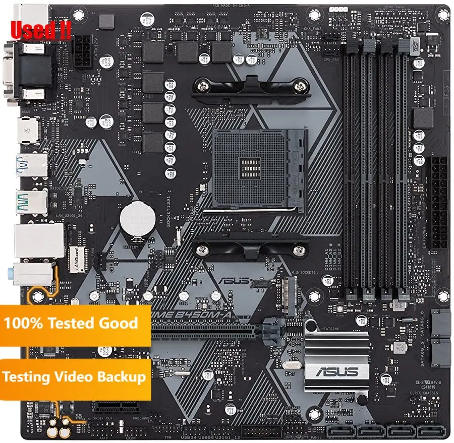 ASUS PRIME, оригинальная материнская плата, разъем AM4 DDR4 B450, десктопная материнская плата
ASUS PRIME, оригинальная материнская плата, разъем AM4 DDR4 B450, десктопная материнская плата