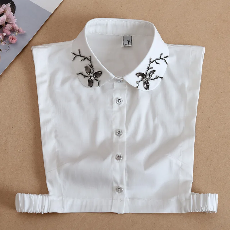 Autumn and Winter New Style Korean Embroidered Beaded Fake Collars for Women's Shirt Detachable Collars Removable Flase Collars
Autumn and Winter New Style Korean Embroidered Beaded Fake Collars for Women's Shirt Detachable Collars Removable Flase Collars