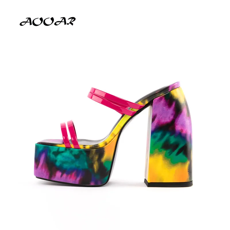AOOAR Stripper Platform Sandals Chunky High Heels Shoes for Women Fashion Slippers Gradient Zebra Animal-print Mules US4-US12
AOOAR Stripper Platform Sandals Chunky High Heels Shoes for Women Fashion Slippers Gradient Zebra Animal-print Mules US4-US12
