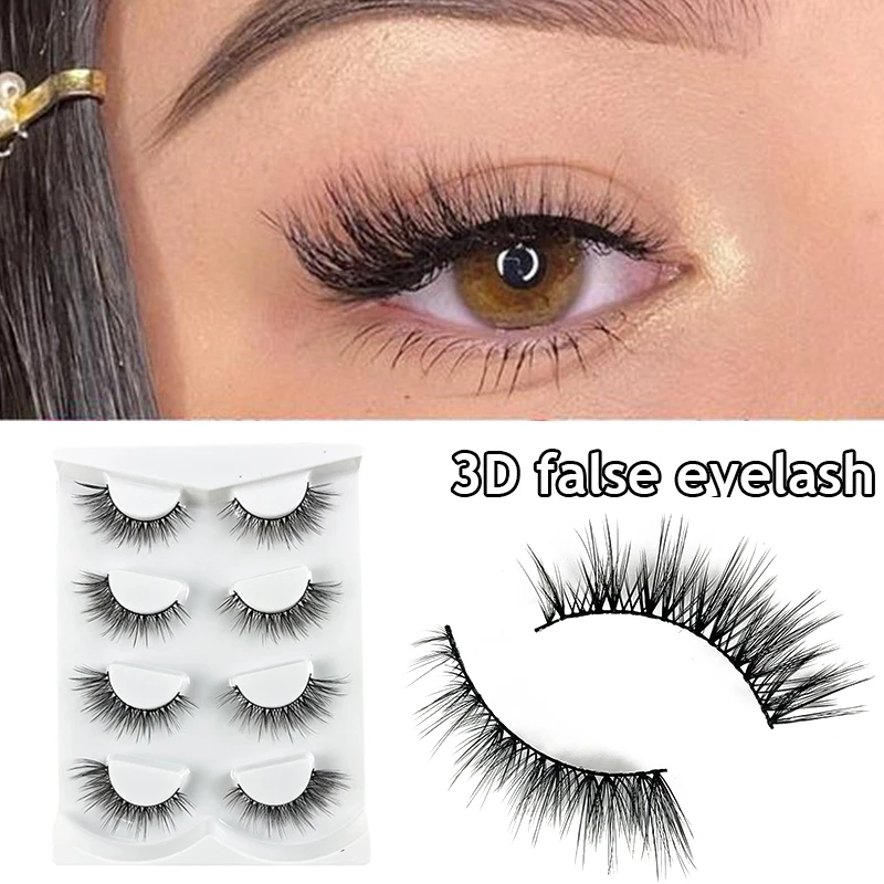 4 Pairs Eyelashes Lengthen Natural False Eyelashes Fashion 3D Realistic Thick Women Big Eye Lashes Elongated Lashes Extension
4 Pairs Eyelashes Lengthen Natural False Eyelashes Fashion 3D Realistic Thick Women Big Eye Lashes Elongated Lashes Extension