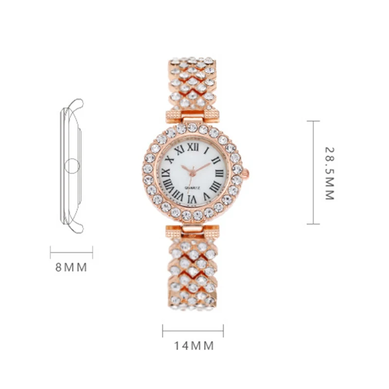 Модные женские кварцевые часы со стразами роскошный дизайн для женщин браслет