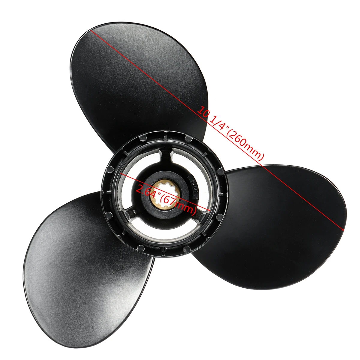 Aluminum Boat Outboard Propeller 10 Spline Tooths R Rotation 3 Blades Black For Suzuki 20-30HP 58100-96420-019 10 1/4 x 11
Aluminum Boat Outboard Propeller 10 Spline Tooths R Rotation 3 Blades Black For Suzuki 20-30HP 58100-96420-019 10 1/4 x 11