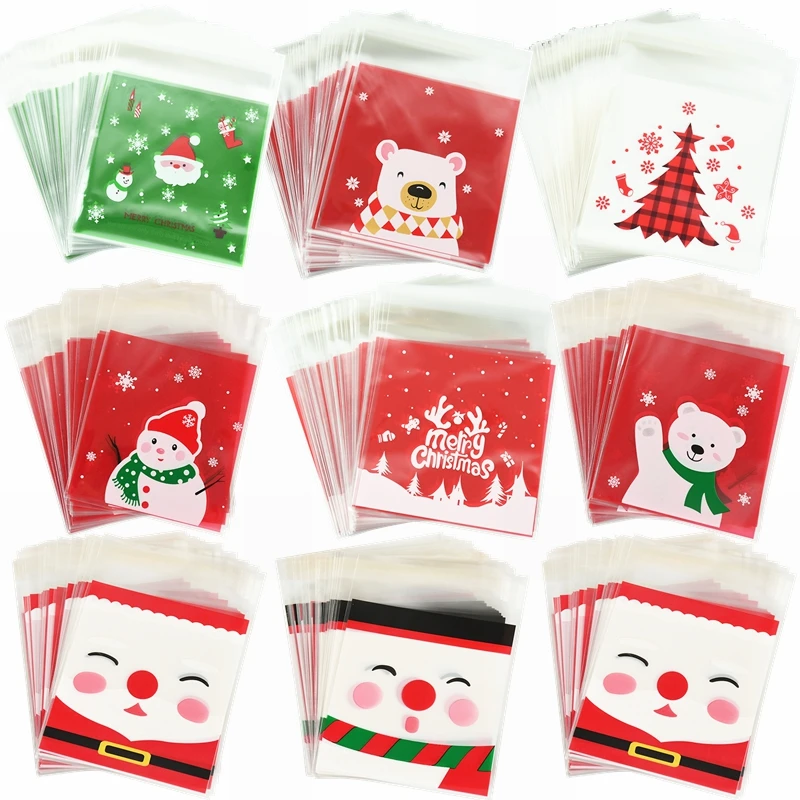 100pcs Christmas Candy Cookie Bags Plastic Self-adhesive Biscuits Snack Gift Packaging Bag for Christmas Festival Party Supplies
100pcs Christmas Candy Cookie Bags Plastic Self-adhesive Biscuits Snack Gift Packaging Bag for Christmas Festival Party Supplies