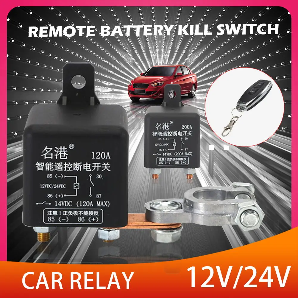 12V/24V 120A/200A Universal Battery Switch Relay Wireless Remote Battery Disconnect Kill Switch Anti-Theft Isolator Car Truck
12V/24V 120A/200A Universal Battery Switch Relay Wireless Remote Battery Disconnect Kill Switch Anti-Theft Isolator Car Truck