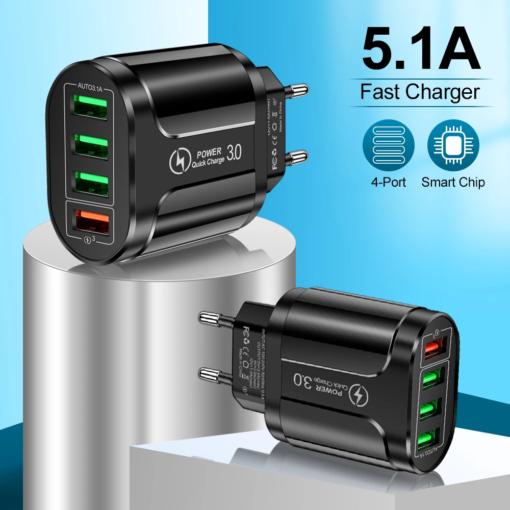 Free Shipping For iPhone 12 11 Mobile 4 3 Ports EU US Plug Adapter Travel USB Charger Fast Charge QC 3.0 Wall Charging
Free Shipping For iPhone 12 11 Mobile 4 3 Ports EU US Plug Adapter Travel USB Charger Fast Charge QC 3.0 Wall Charging