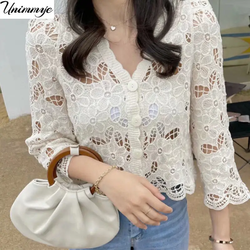 Summer Casual Loose Hollow Out Knitted Cardigans Women Korean Fashion Long Sleeve Open Stitch Coat Sun Protection Clothing J574
Summer Casual Loose Hollow Out Knitted Cardigans Women Korean Fashion Long Sleeve Open Stitch Coat Sun Protection Clothing J574