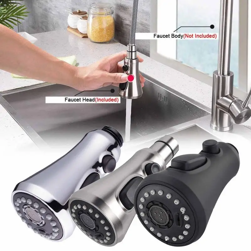 Kitchen Faucet Head Sprayer Replacement 3 Functions Pull Down Kitchen Faucets Water Tap Nozzle Adapter Pull Out Spray Attachment
Kitchen Faucet Head Sprayer Replacement 3 Functions Pull Down Kitchen Faucets Water Tap Nozzle Adapter Pull Out Spray Attachment