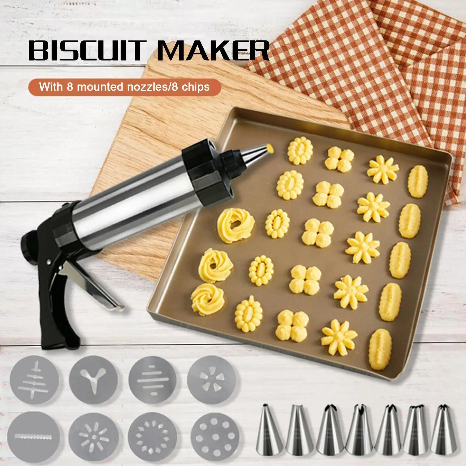 Cookie Press Kit Gun Machine Cookie Making Cake Decoration Press Pastry Molds Maker Piping Tool 8 13 Cookie Nozzles Biscuit T3s9
Cookie Press Kit Gun Machine Cookie Making Cake Decoration Press Pastry Molds Maker Piping Tool 8 13 Cookie Nozzles Biscuit T3s9